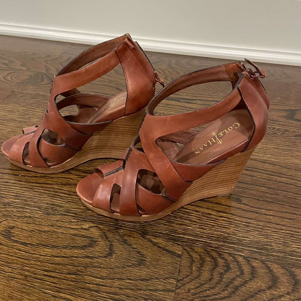 Cole Haan wedge heal sandals - Picture 2 of 6